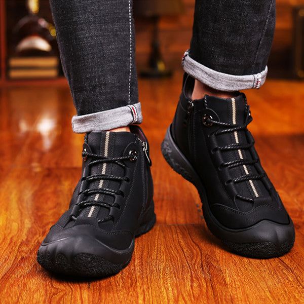 Warm Snow Boots, Winter Warm Ankle Boots, Fur Lining Boots,Waterproof Thickening Winter Shoes for Men