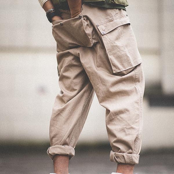 Men's Vintage Loose jumpsuit Vintage Baggy Suspender Cargo Bib Overalls