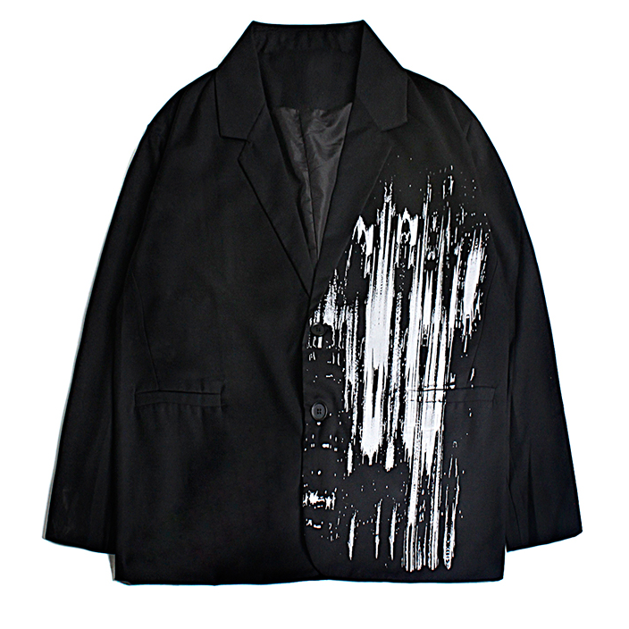 Men's Graffiti Splash Ink Loose Suit Jacket