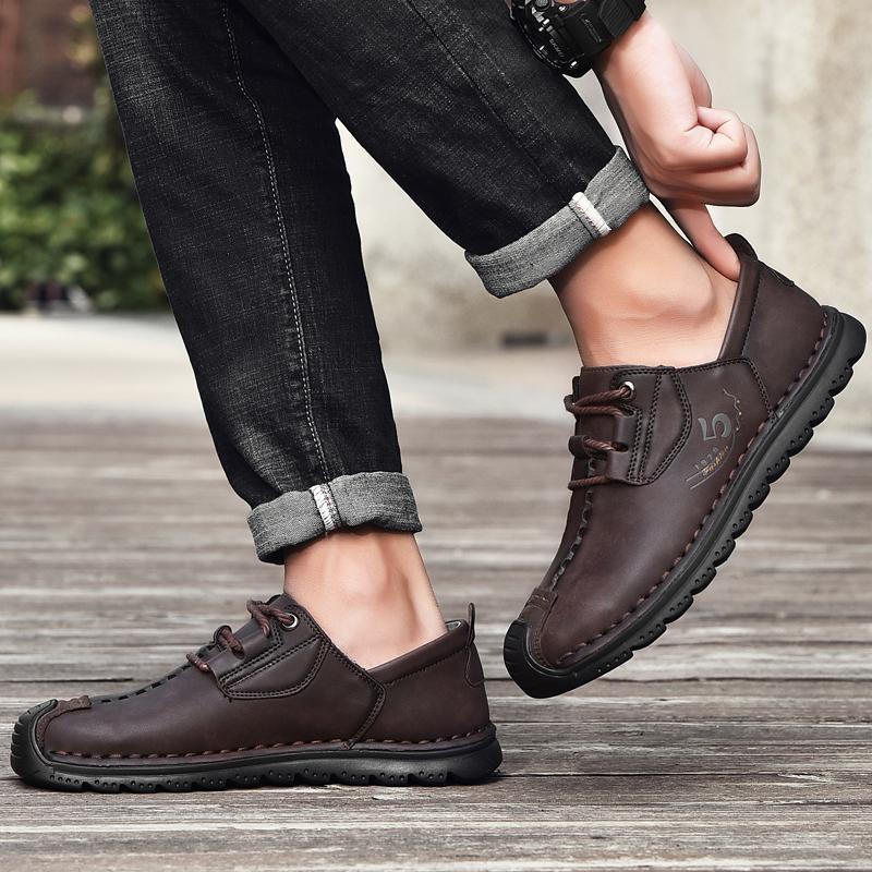 Men's Outdoor Hand-stitched Leather Shoes