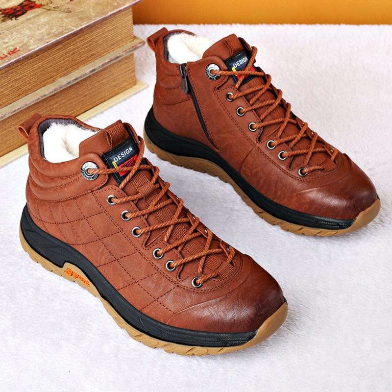 Men's Winter Snow Boots Waterproof Warm Insulated Non Slip Outdoorworke Trekking Ankle Bootie