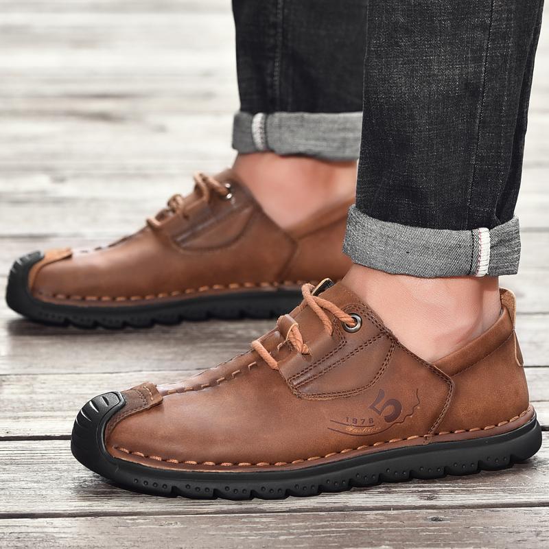 Men's Outdoor Hand-stitched Leather Shoes