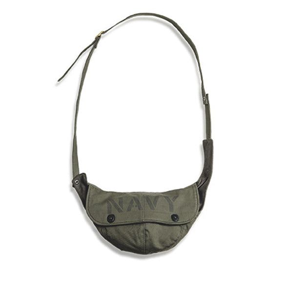 Vintage Letter Print Navy Deck Bag