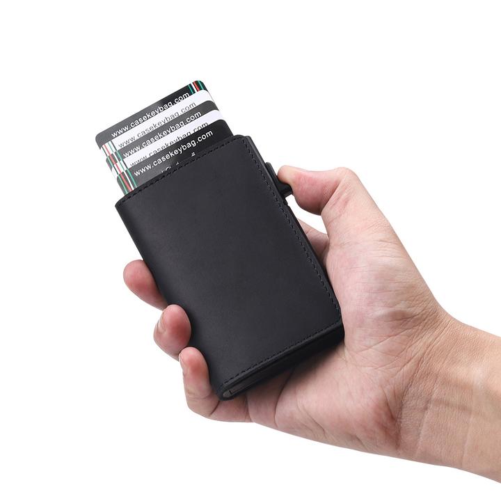 Smart AirTag Wallet Genuine Leather Wallet Key Case