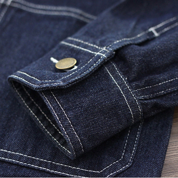 Retro Striped Denim Jacket