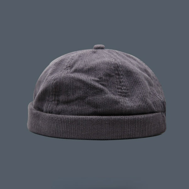 Japanese Vintage Corduroy Brimless Hat Sailor Melon Cap