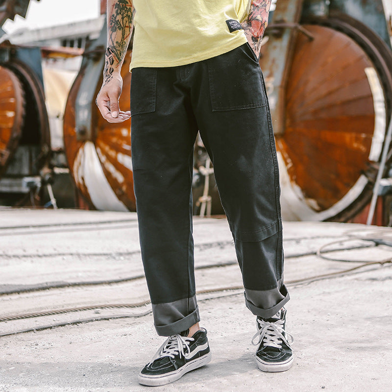 Retro Loose Straight-leg Pants