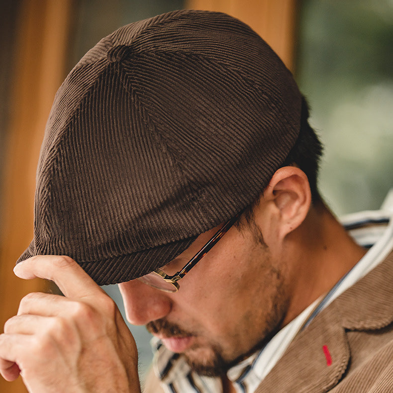 Vintage Classic Corduroy Newsboy Cap