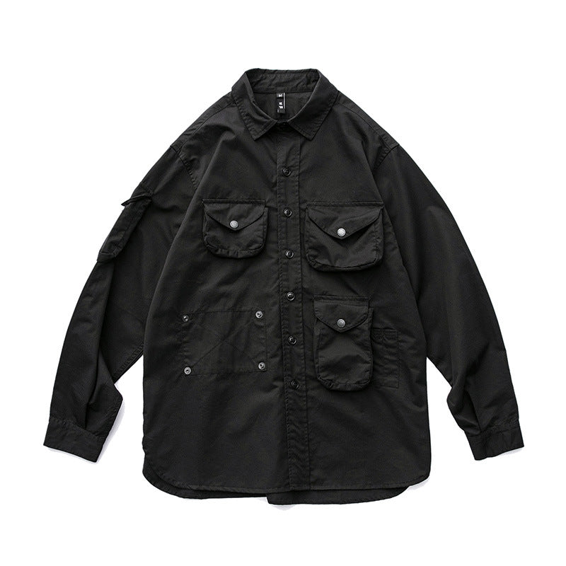 Men's M65 Field Jacket Outdoor Retro Loose Multi-pocket Shirt