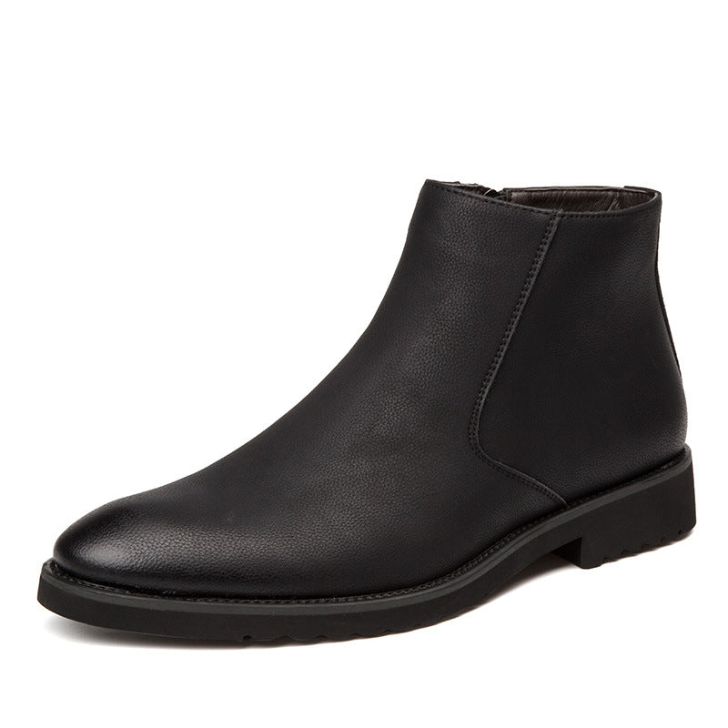 Plus Size Men's British Style Casual zipper Short Boots