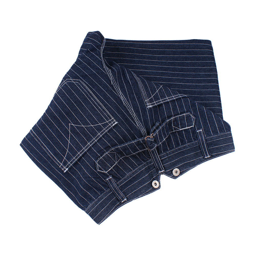 Men's Striped Denim Jackets Wide-leg Striped Pants