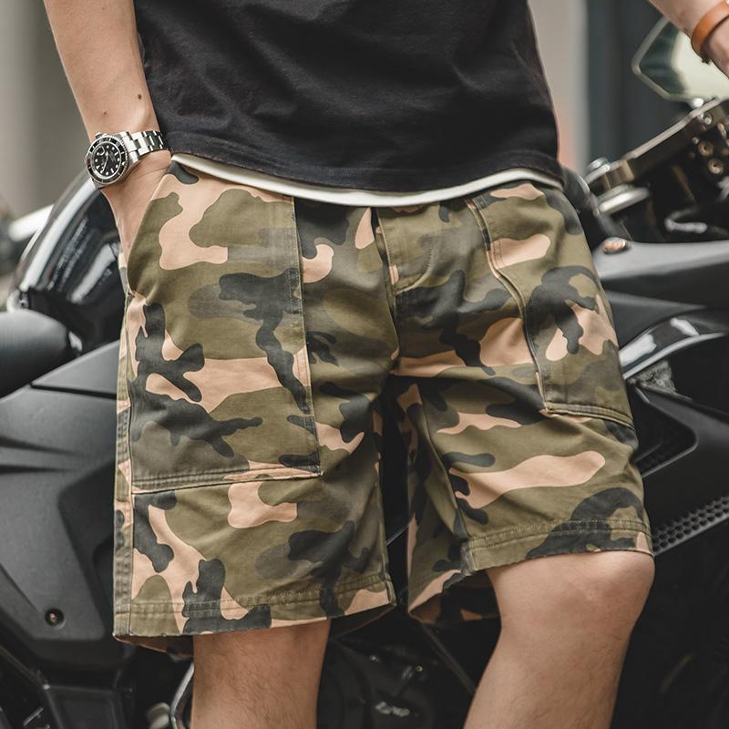 Retro Camouflage Big Pockets Shorts