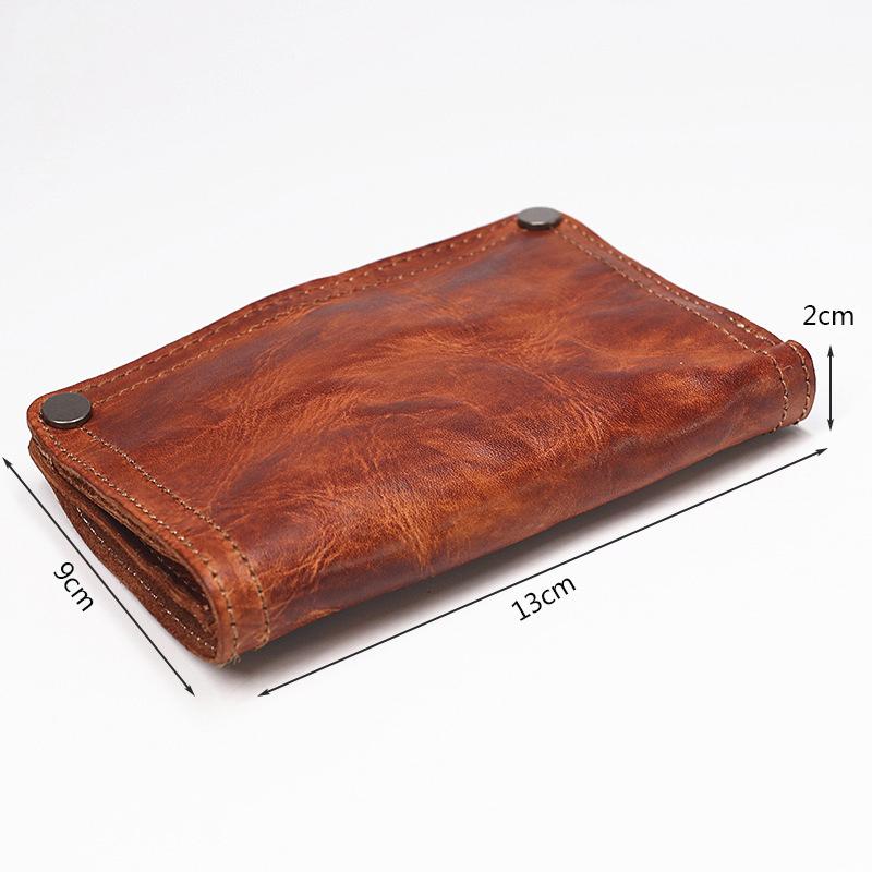 Mens Handmade Distressed Bifold Soft Vintage Western Wallet