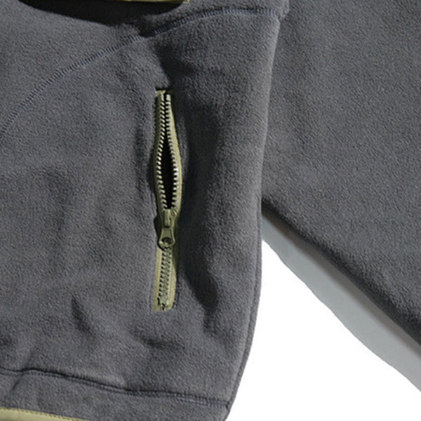 Retro Loose Color Block Men's Jacket