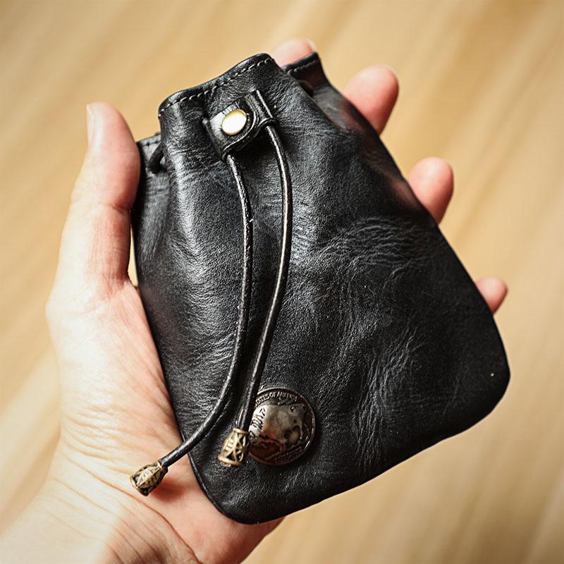 Retro Leather Coin Bag Storage Bag