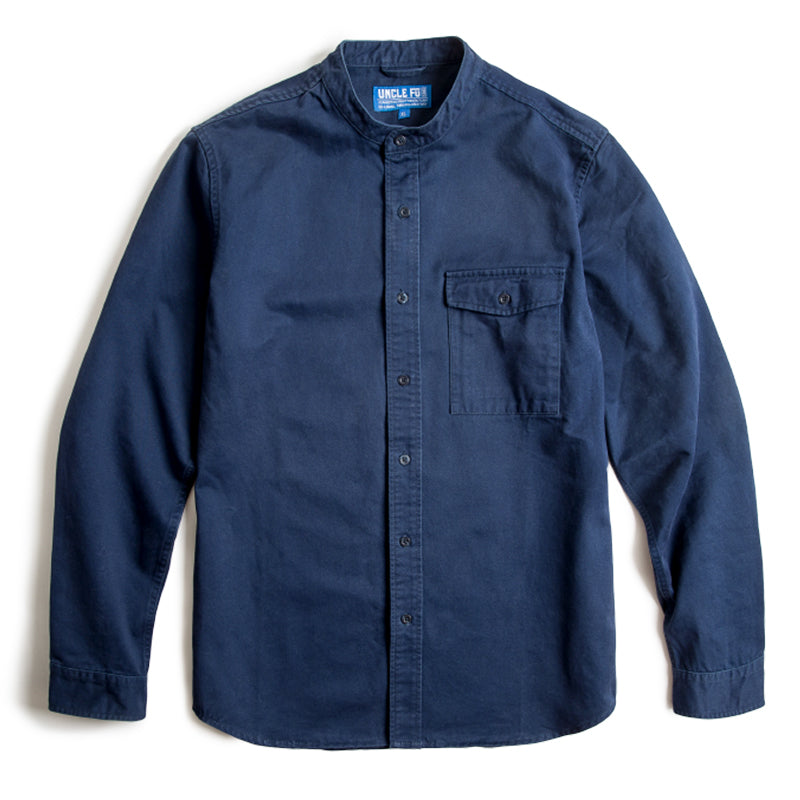 Men's Retro Washed Long Sleeve Shirt