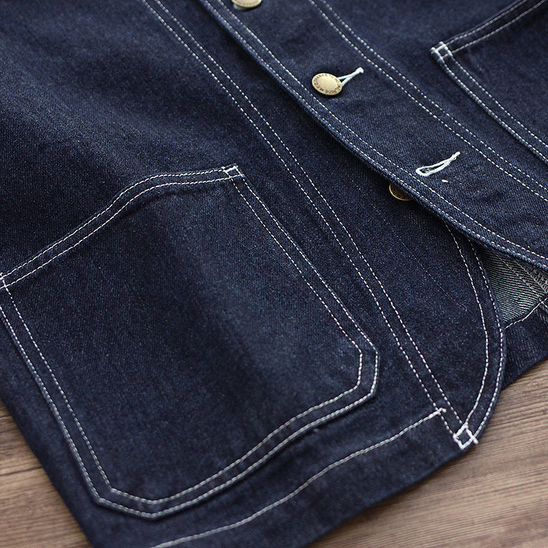 Retro Striped Denim Jacket