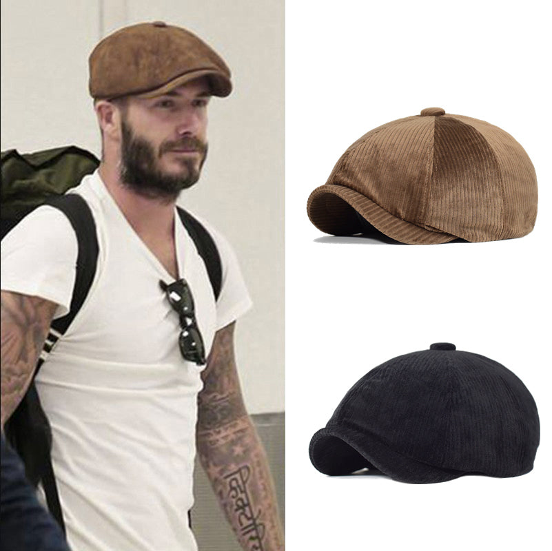 Men's Vintage Warm Corduroy Octagonal Hat