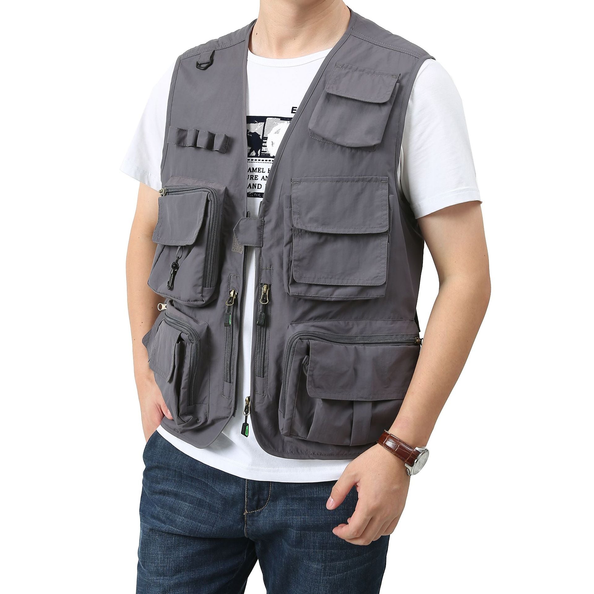 Multi-pocket Vest Men's Outdoor Quick-drying Vest