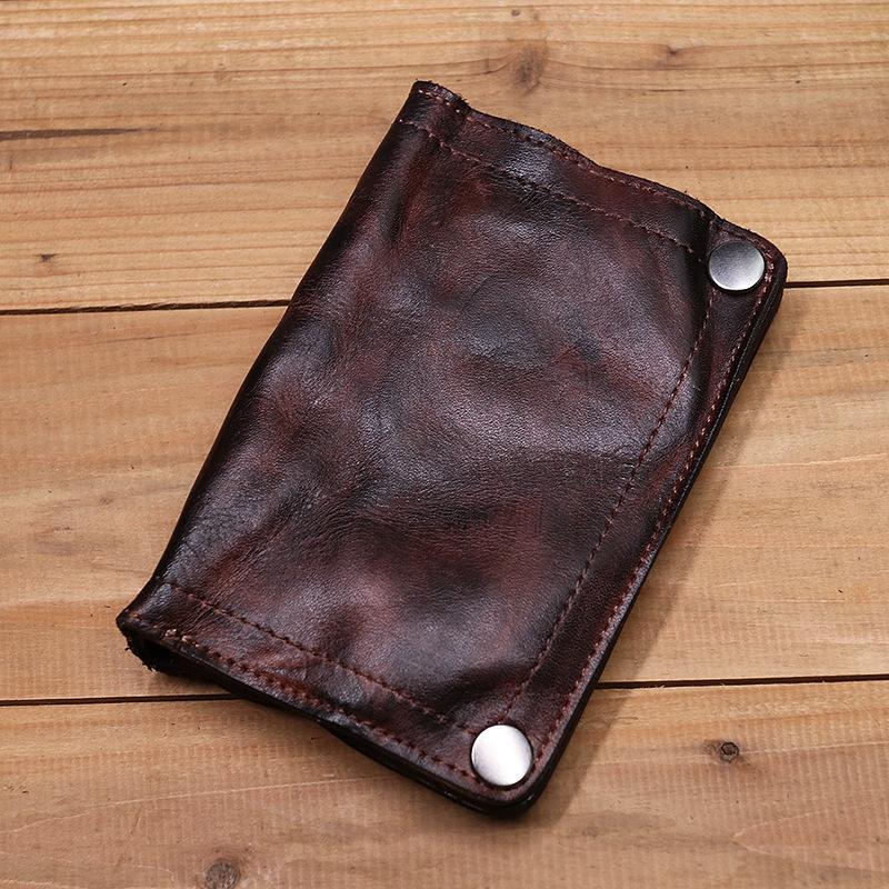 Mens Handmade Distressed Bifold Soft Vintage Western Wallet
