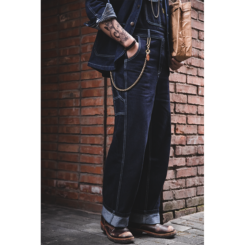 Men's Vintage Straight Denim Overalls