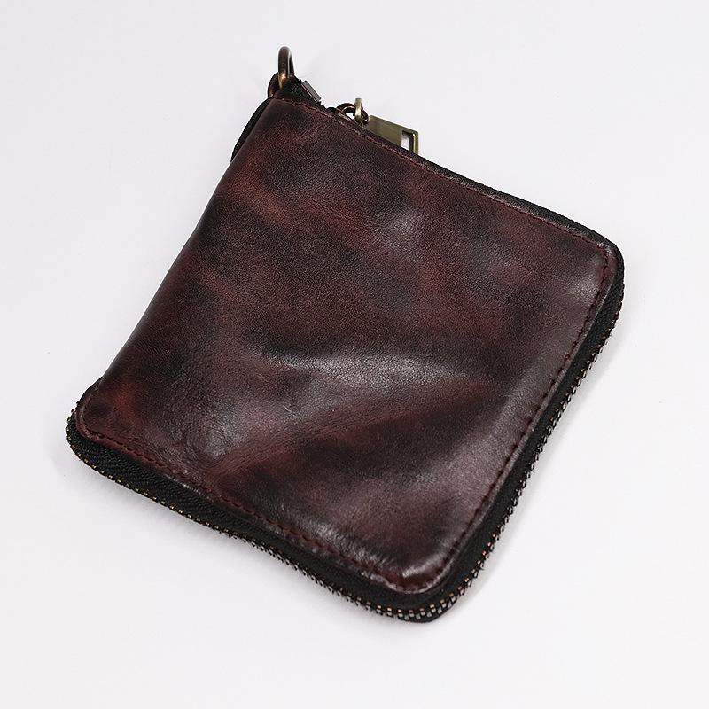 Retro Leather Zipper Wallet