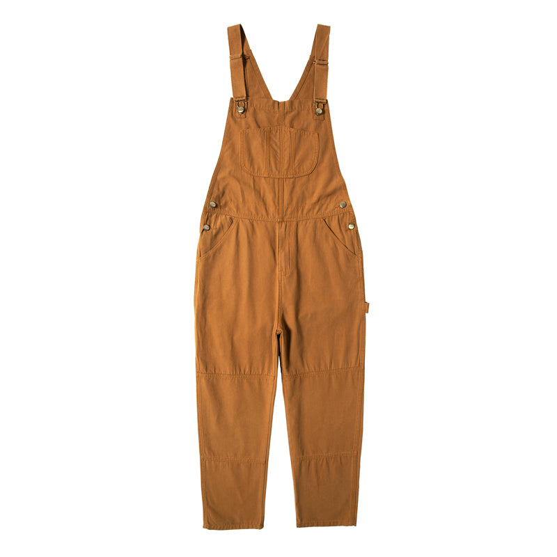 PLus Size Mens Loose Fit Washed Duck Insulated Work Bib Overall