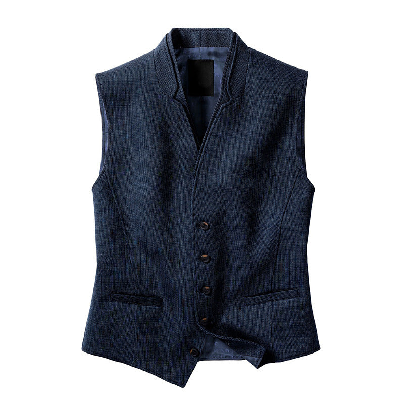 Men's Single-breasted Western Vest Jacket
