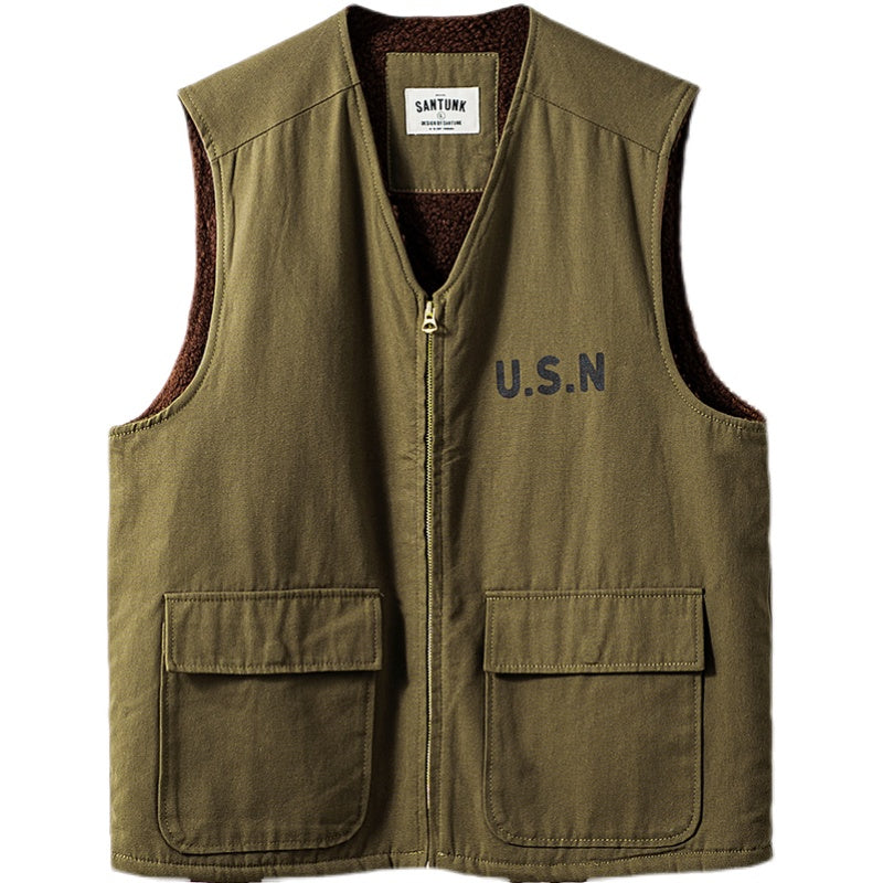 American Vintage Outdoor Camping Military Warm Tool Vest