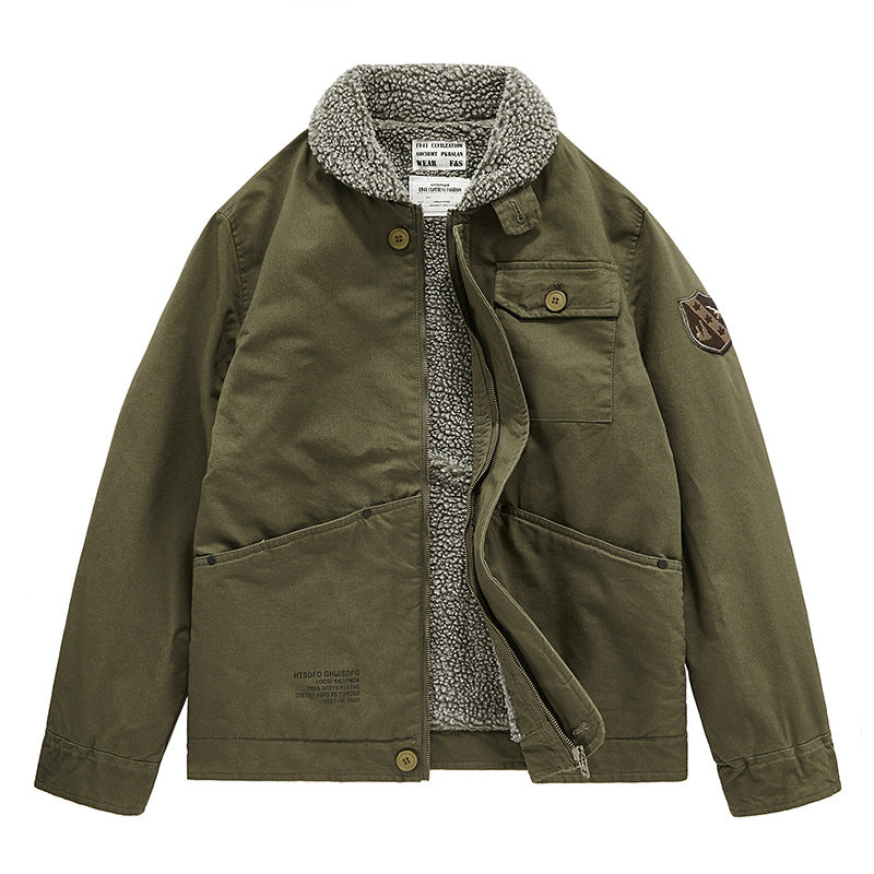 Men's Lamb Velvet Cotton-padded Jacket N1 Winter Deck Suit Jacket