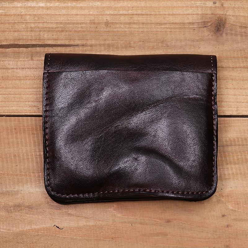 Red Handmade Small Wallet Coin Purse Card Case