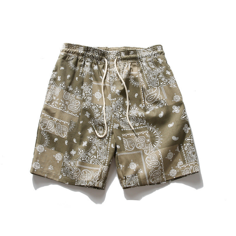 Men's Retro Hip Hop Loose Straight Sports Shorts