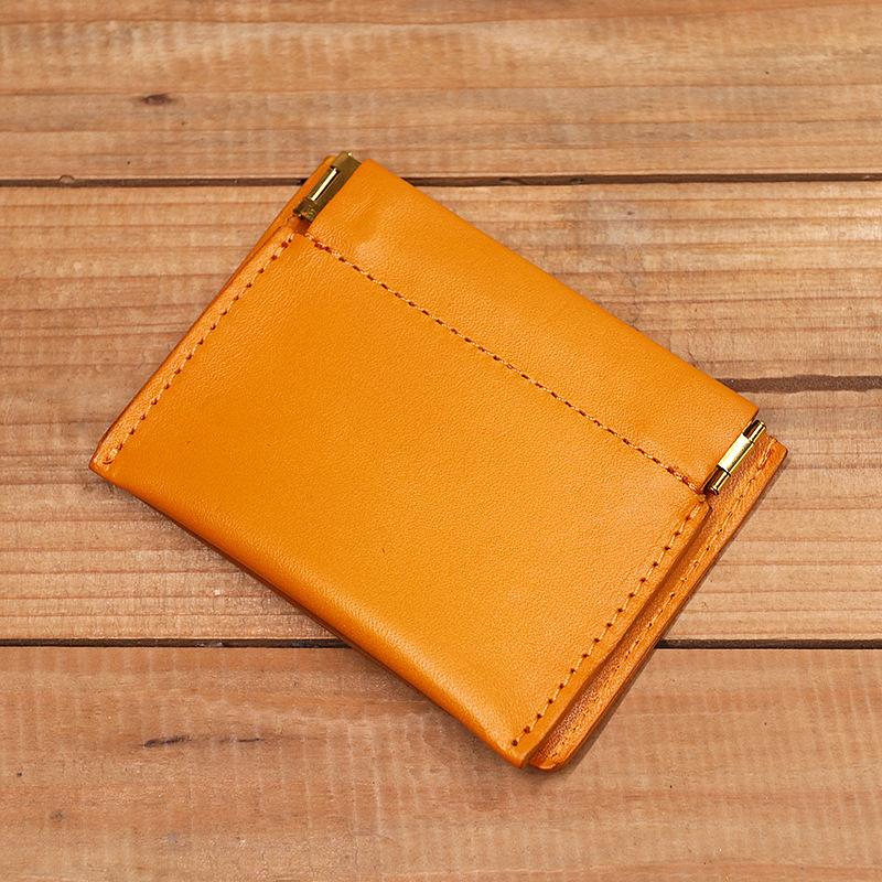 Ultra-thin Mini Leather Coin Purse Card Holder Wallet