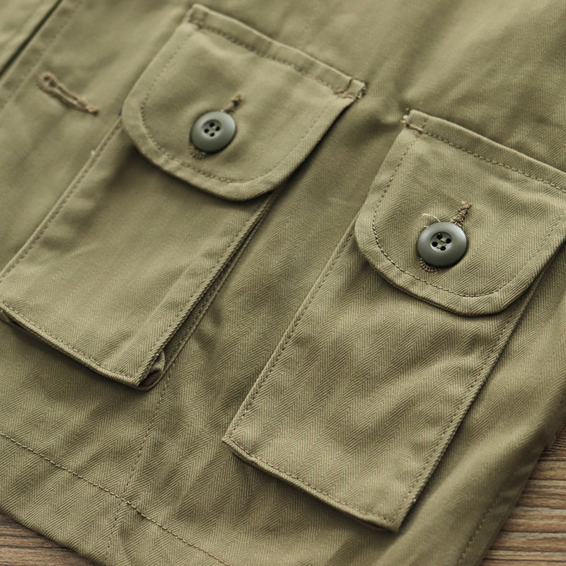 American Retro Loose Multi-Port Cargo Jacket