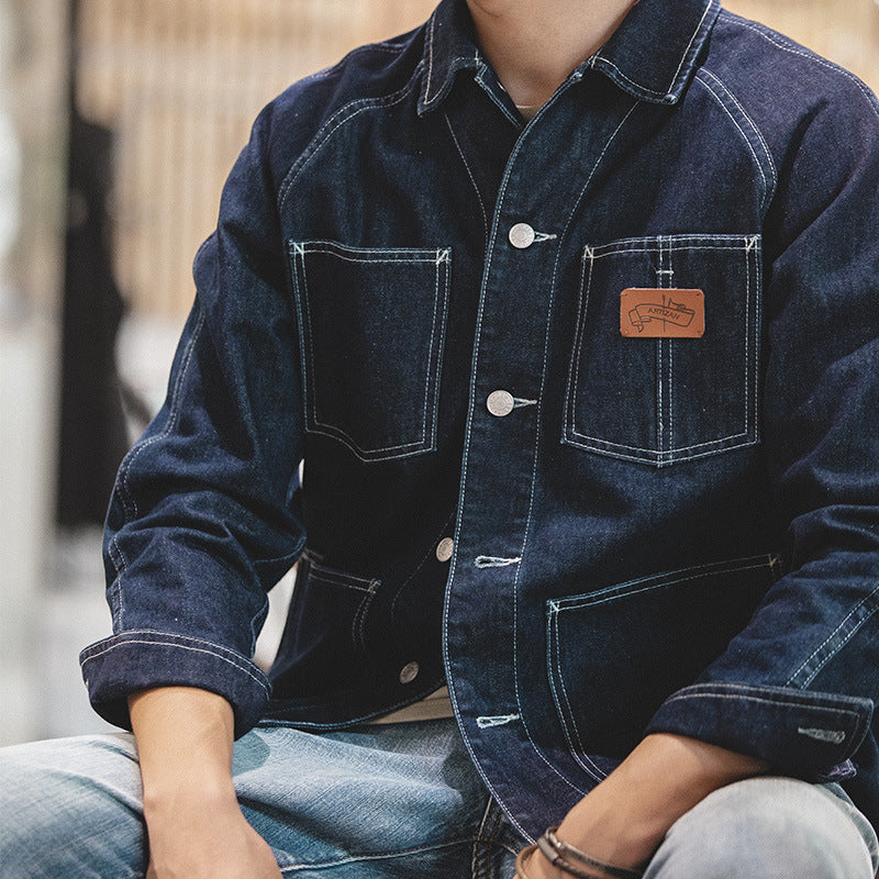 Men's Casual Denim Washed Jacket