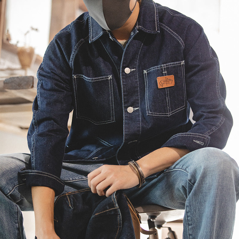 Men's Casual Denim Washed Jacket