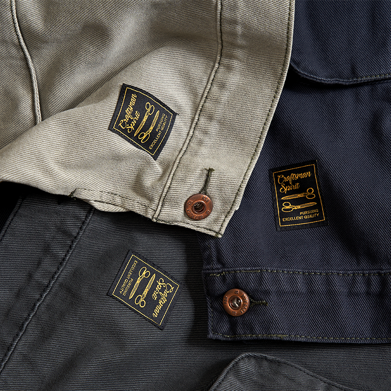 American Retro Washed Distressed Casual Cargo Jacket