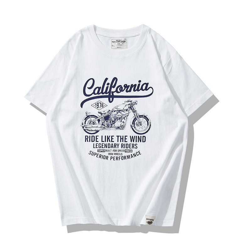 1976 California Rider Print Cotton T-shirt