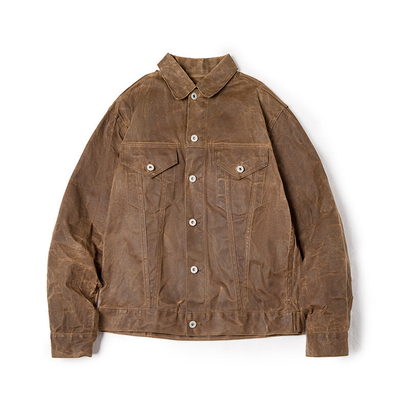 American Vintage Men's Waxed trucker Jacket