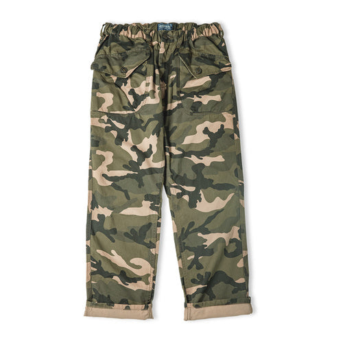 Men's Camouflage Cargo Trouser Japanese Retro Straight Casual Pants