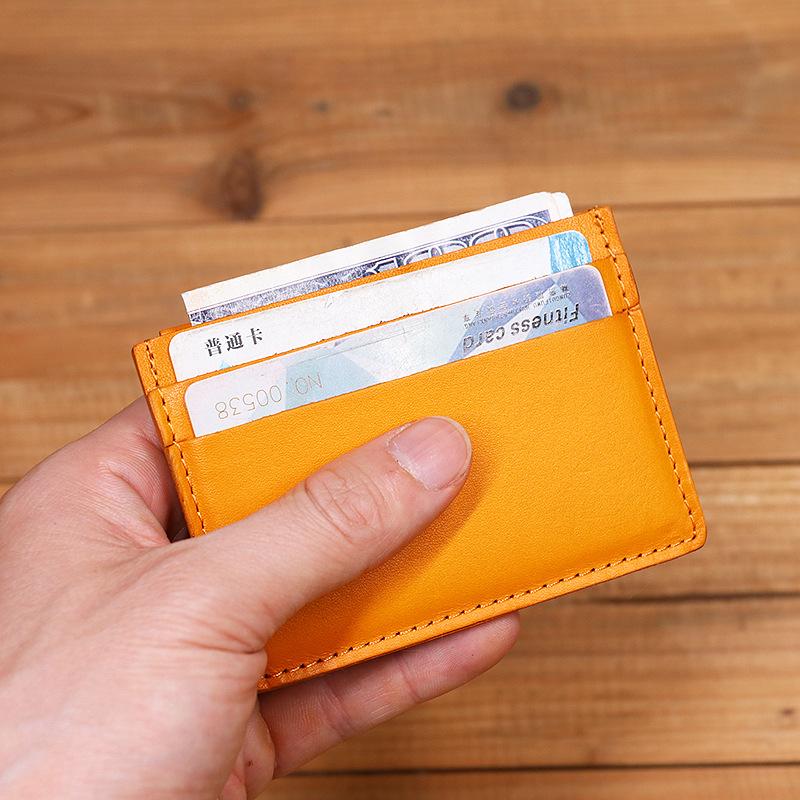 Ultra-thin Mini Leather Coin Purse Card Holder Wallet