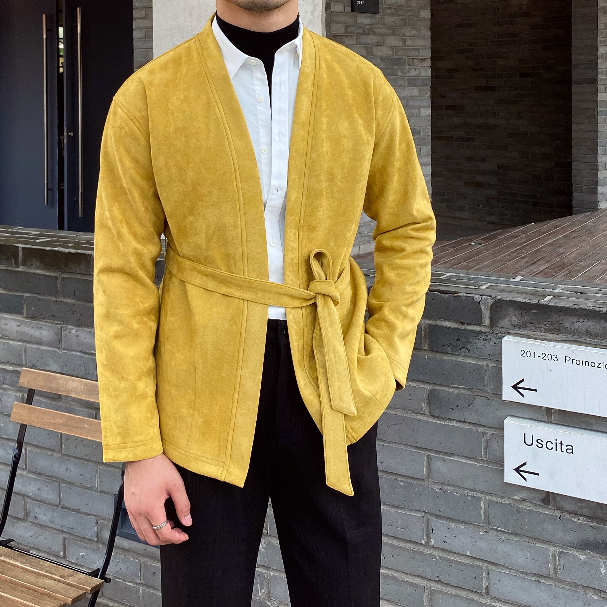 Deerskin Fleece British Style Cardigan Casual Jacket