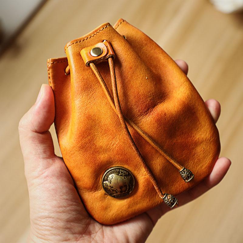 Retro Leather Coin Bag Storage Bag