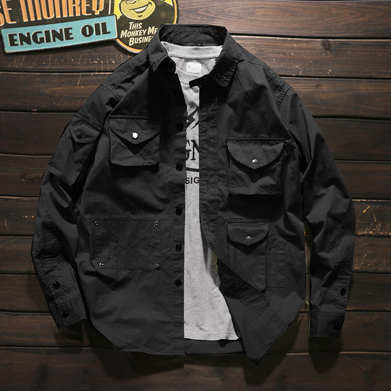 Men's M65 Field Jacket Outdoor Retro Loose Multi-pocket Shirt