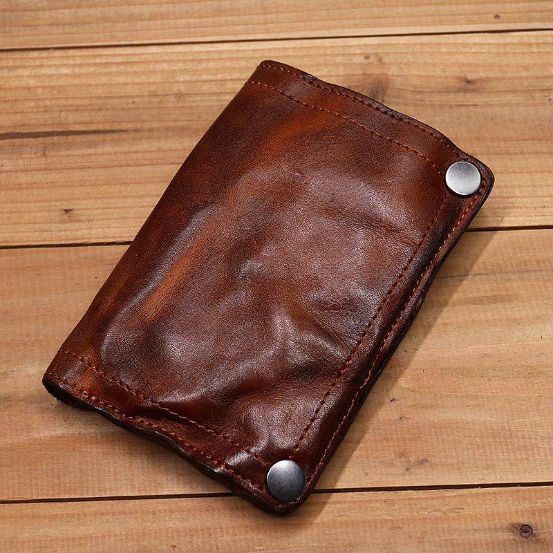 Mens Handmade Distressed Bifold Soft Vintage Western Wallet