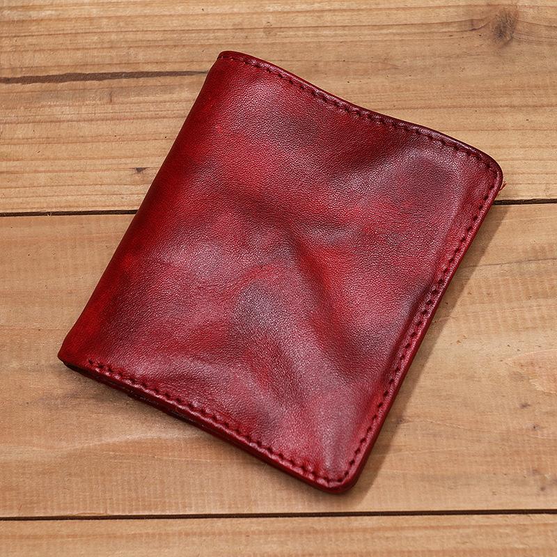 Mens Handmade Distressed Bifold Soft Wallet