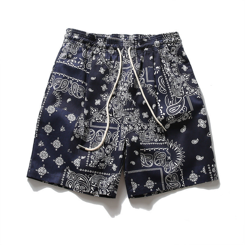 Men's Retro Hip Hop Loose Straight Sports Shorts