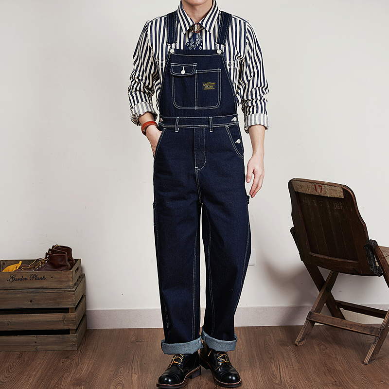 Winter Retro Denim Overalls