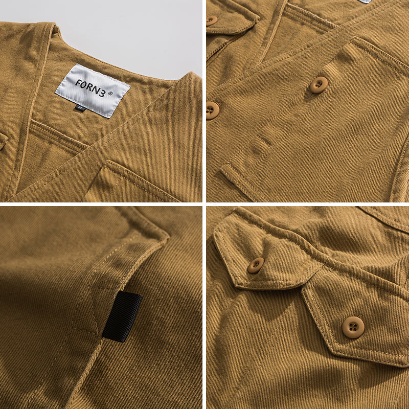 Japanese Retro Multi-pocket Tool Vest