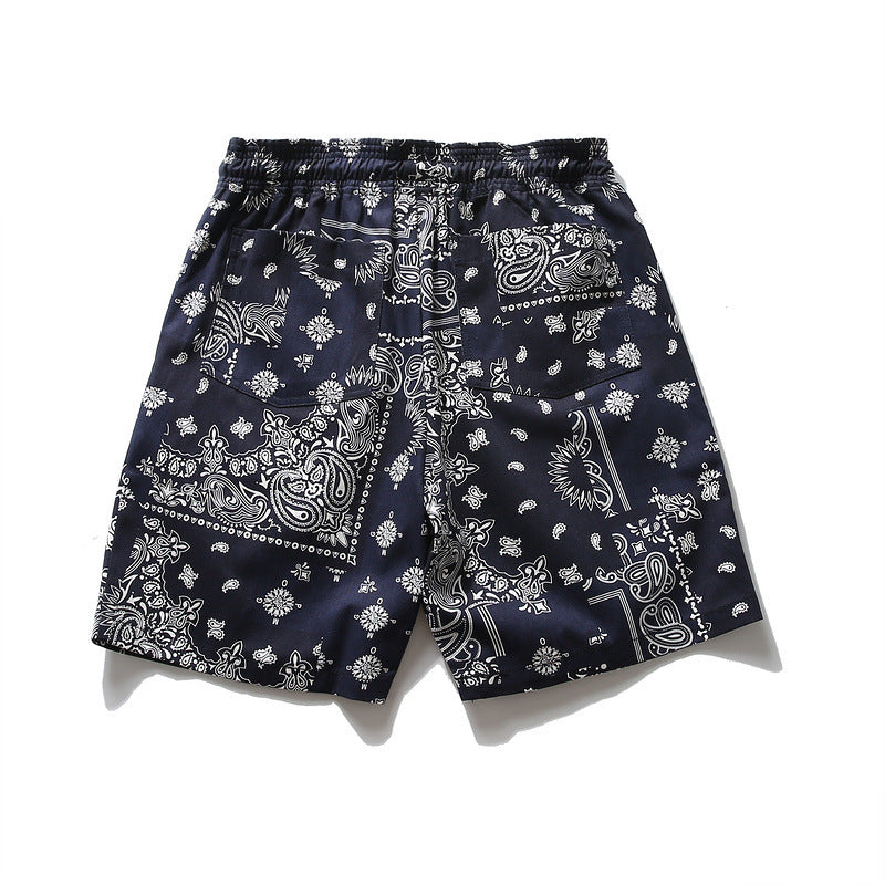 Men's Retro Hip Hop Loose Straight Sports Shorts